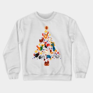 Funny Farm Christmas Men Kids Women Chicken Ugly Christmas Crewneck Sweatshirt